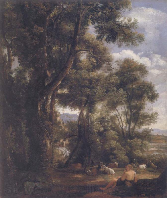 John Constable Landscape with goatherd and goats after Claude 1823 Spain oil painting art